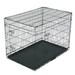 SYTHERS 42 Dog Crate Kennel Folding Pet Cage 2 Door with 1 Divider for Extra Large Dogs Black