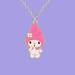 Kawaii HelloKittys Necklace Gift Box Anime Sanrioed Necklace Cute Kt Cat Silver Collarbone Chain Adjustable Lady Birthday Gift