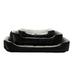 Peace Nest Pet Bed Cozy Cuddler with Bolstered Walls Dog and Cat Bed Large Black