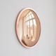 Orbis Round Convex Rose Gold Tinted Mirror with a Handcrafted Copper Frame