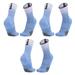 3 piece Elite Basketball socks Buffer sports Outdoor sports socks for men and womenSky blue and white