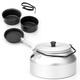 Walmeck frying pan Cookware Mess Kit Kettle Set Portable Picnic Pans Kettle Set cookware Set Pans Kit Tea Pans pan QISUO cookware Set