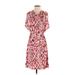 Marc Bouwer Casual Dress - Wrap: Red Hearts Dresses - Women's Size 2X-Small