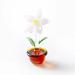Handcraft Glass Blown Mini Cute Flowers Plants Crystal Art Figurines Collectibles Home Office Tabletop Garden Simulation Plants Decorations Car Inner Ornamentsstyle:style3;