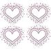 Set Of 4 Heart Love Valentine s Day Hotfix Hot Rhinestone Iron On Design Transfer Bling - Each Heart 3.5 By 3.5 | Sample Star Included | â€¦