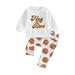 Gwiyeopda Halloween Toddler Baby Boy Girl Sweatshirt Tops Pants Set Long Sleeve Sweatsuit Outfits