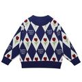 Baby Sweater Autumn And Winter Children S Pullover Children S Flower Long Sleeved Girls Casual Cartoon Sweate Top Sweatshitr Blue 6 Years-7 Years