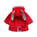 QUYUON Baby Fleece Jacket Sale Long Sleeve Fleece Jacket Toddler Baby Girls Winter Bow Ears Hooded Thicken Warm Outerwear Hoodie Jacket Coat Cloak Red 12-18 Months