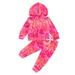 Thaisu Toddler Baby Girl Tie Dye Tracksuit Outfit Top and Pants 2Pcs Clothes Jogging Suits