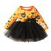 dmqupv Big Kid Dress Female Toddler Clothes Cartoon Toddler Tulle Kids Dress Girls Girls Dress&Skirt Sweater Dress Toddler (Yellow 6-9M)