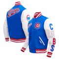 Men's Pro Standard Royal Chicago Cubs Script Tail Wool Full-Zip Varity Jacket