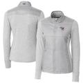 Women's Cutter & Buck Gray Iowa Cubs Stealth DryTec Hybrid Quilted Full-Zip Windbreaker Jacket