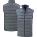 Men's Cutter & Buck Gray Minnesota Vikings Primary Mark Evoke PrimaLoft Hybrid Eco Softshell Recycled Full-Zip Vest