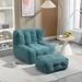 Fluffy bean bag chair, comfortable bean bag super soft lazy sofa chair with memory foam and ottoman for room, bedroom, apartment