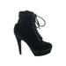 Steve Madden Boots: Black Solid Shoes - Women's Size 6 1/2 - Round Toe