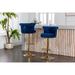 Set of 2 Adjustable Counter Height Swivel Bar Stools with Footrest