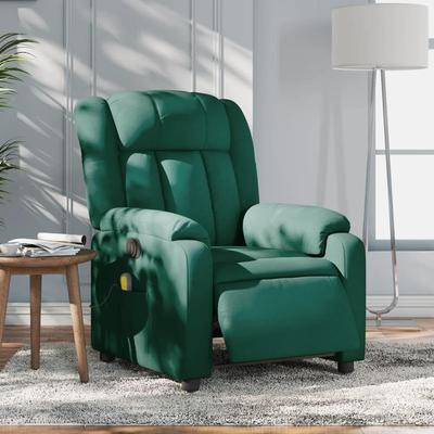 vidaXL Massage Recliner Chair Wingback Reclining Armchair for Elderly Fabric