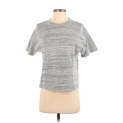 Anine Bing Pullover Sweater: Silver Color Block Tops - Women's Size X-Small