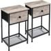 Small Bedroom Night Stands - 15.74"D x 11.8"W x 21.65"H