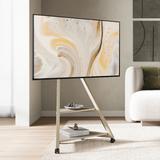 FITUEYES Design Corner TV Stand for 32 43 50 55 65 Inch TVs, Wooden TV Stand with 2 shelves, Stylish TV Stand, Eiffel Series.