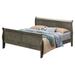 Traditional styled Wood Queen Sleigh Bed in Gray Finish