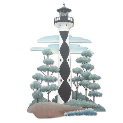 Cape Lookout Lighthouse Wall Sculpture White , White
