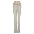 Rag & Bone/JEAN Jeans - Mid/Reg Rise Skinny Leg Denim: Ivory Bottoms - Women's Size 24 - Gray Wash