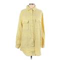 The Kooples Jacket: Mid-Length Yellow Checkered/Gingham Jackets & Outerwear - Women's Size Large