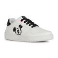 Sneaker GEOX "J WASHIBA GIRL E" Gr. 34, schwarz-weiß (weiß, schwarz) Kinder Schuhe Sneaker Slip On Sneaker, Schlupfschuh, Slipper mit Mickey Mouse Print