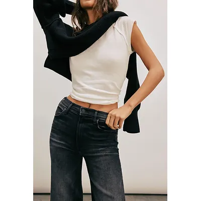 We The Free Riley Tee at Free People in Ivory, Size: XL