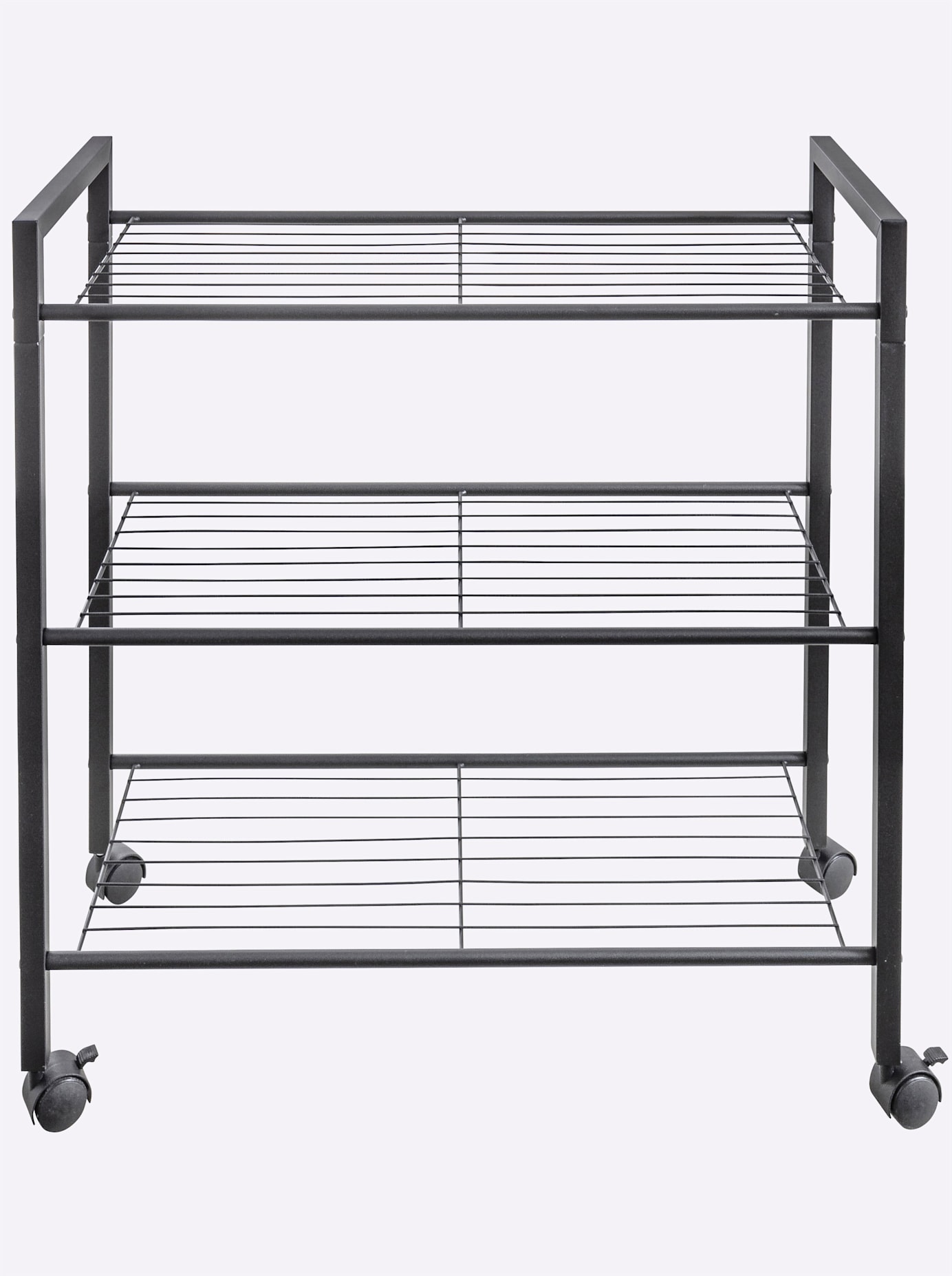 Regalwagen HEINE HOME, schwarz, B:68cm H:70cm T:29cm, Metall, Regale