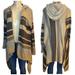Athleta Sweaters | Athleta Cashmere Blend Brown Striped Hoodie Open Cardigan | Color: Brown | Size: S