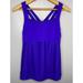 Athleta Tops | Athleta Miles Mesh Purple Strappy Cross Back Tank Top | Color: Purple | Size: S