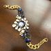 J. Crew Jewelry | J. Crew Rhinestones Floral Bracelet | Color: Blue | Size: Os