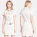 Burberry Dresses | Burberry Brit Livia Twill Khaki Safari Dress Size Us 2 | Color: Cream/Tan | Size: 2