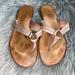 Lilly Pulitzer Shoes | Lilly Pulitzer Mckim Slip On Thong Sandal Flip Flop Rose Gold Size 10 | Color: Gold/Pink | Size: 10