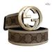 Gucci Accessories | Authentic Gucci Cream Monogram Canvas Leather Interlocking G Buckle Belt 80/32 | Color: Brown/Cream | Size: 80/32