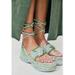 Anthropologie Shoes | Anthropologie Amambaih Women Manuela Green Blue Strappy Wedge Sandals Sz 36/5 Us | Color: Blue/Green | Size: 36eu