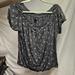 American Eagle Outfitters Tops | 3for$25 American Eagle Aeo Floral Grey Shirt Blouse T-Shirt Causal Soft Large | Color: Gray | Size: L