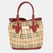 Burberry Bags | Burberry Red./Beige Haymarket Check Canvas And Leather Medium Golderton Tote | Color: Gold/Red | Size: Os
