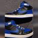 Nike Shoes | Nike Court Borough Mid Shoes Kids 13.5 Y Blue Black Athletic Sneakers | Color: Black/Blue | Size: 13.5b