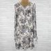 American Eagle Outfitters Dresses | American Eagle Outfitters Dress Cold Shoulder Blue Floral Boho Long Sleeve Large | Color: Blue/Brown | Size: L