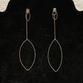 Free People Jewelry | Gold Tear Drop Outline Convertible Stud Earrings (Wear It Together Or 2 Ways) | Color: Gold | Size: Os