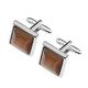 Men's Cufflinks Brown Opal Cufflinks Shirt Cufflinks Special Occasion Wedding Best Groom Gift (Free Cufflinks Box)