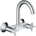 Küchenarmatur HANSGROHE "Logis M32" Armaturen Gr. H/T: 230 cm x 21,4 cm, silberfarben (chrom) Küchenarmaturen