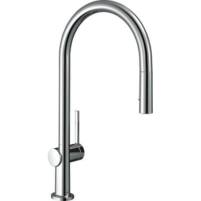 Küchenarmatur HANSGROHE "Talis M54", silber (chrom), H:435cm T:26,3cm, Armaturen, 210 Ausziehbrause 2 Strahlarten Schlau