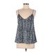 H&M Sleeveless Blouse: Blue Tops - Women's Size 8