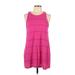 Gap Casual Dress - Mini Crew Neck Sleeveless: Pink Print Dresses - Women's Size Large