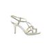 The Touch Of Nina Heels: Silver Shoes - Women's Size 6 - Open Toe