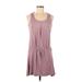 Adidas Casual Dress - DropWaist Scoop Neck Sleeveless: Gray Print Dresses - Women's Size Medium